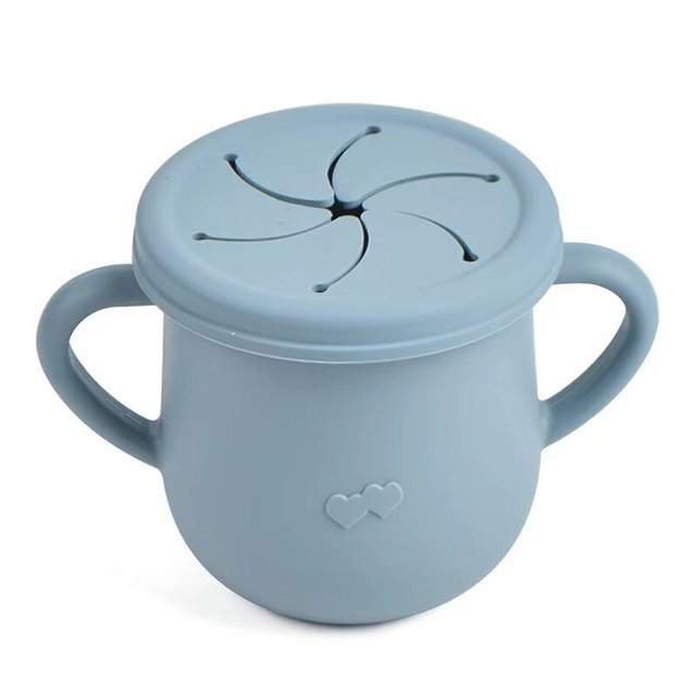 Siliconen Snack Cup met Deksel (3 kleuren)