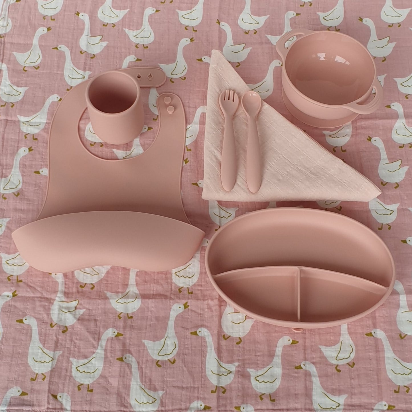 Siliconen Vakjesbord 'Puck' - Goose Pink sfeer