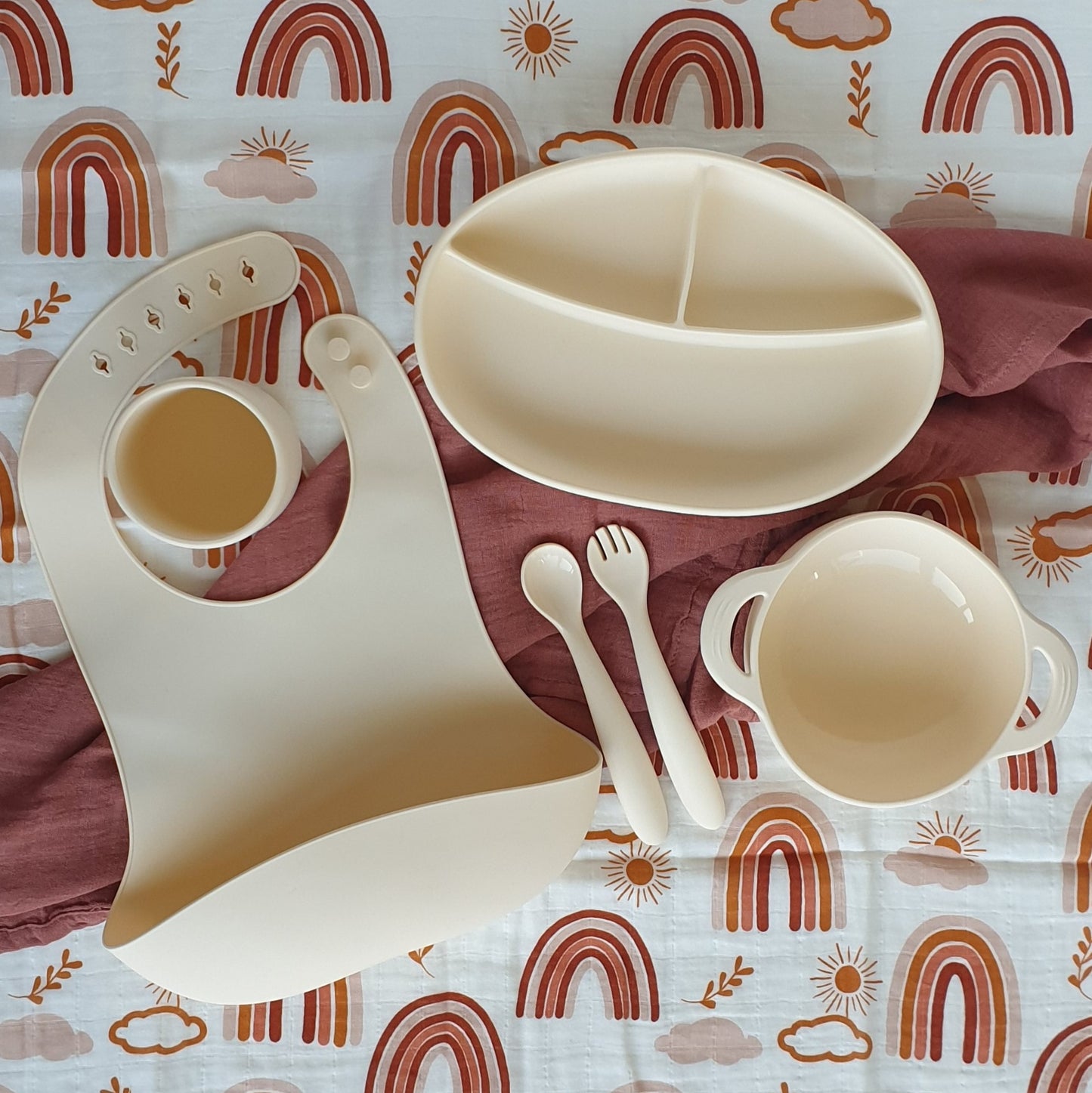 Siliconen Vakjesbord 'Puck' - Ivory Sky details