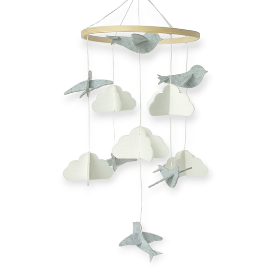Mobiel met Wolken en Vogeltjes