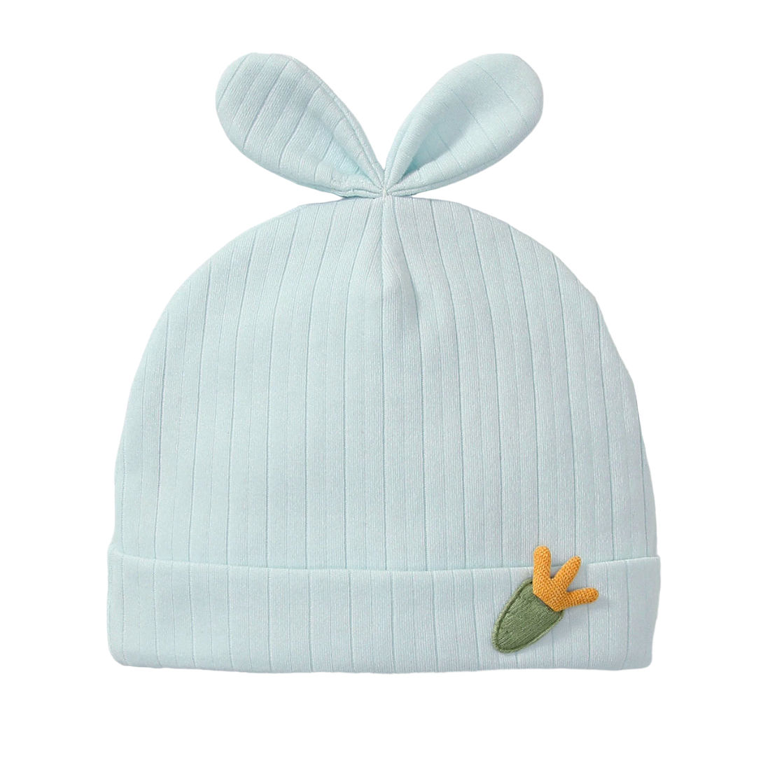 Newborn Beanie met Wortel blauw
