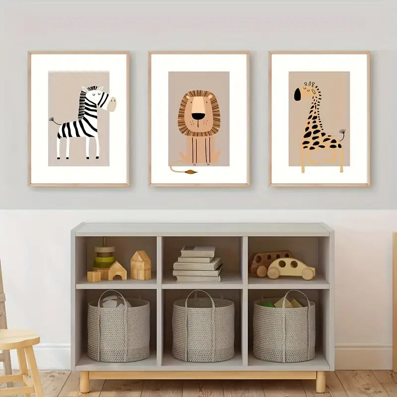 Set van 3 Canvas Posters 'Afrika' sfeer