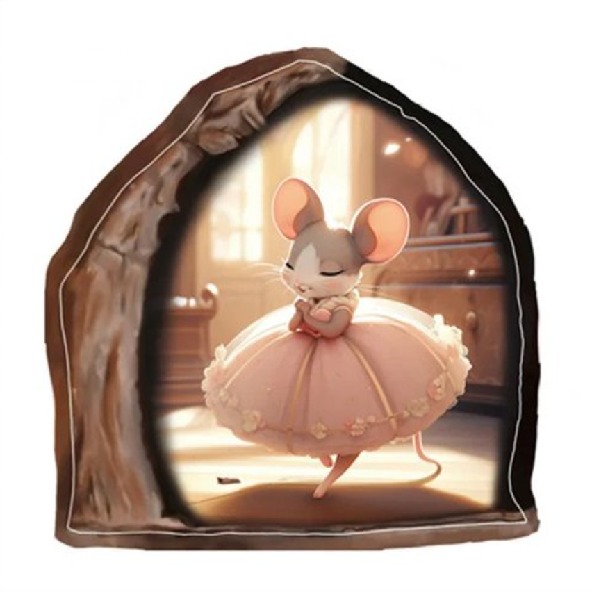 3D sticker Ballerina Muis