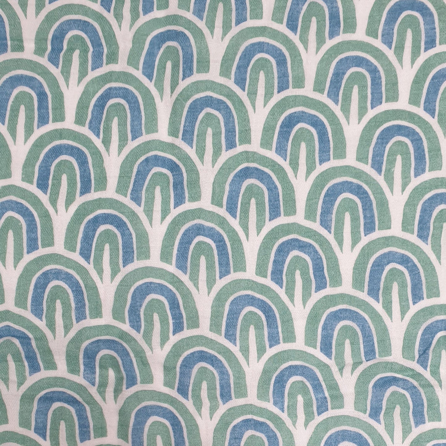 mousseline doek met groen blauwe regenbogen