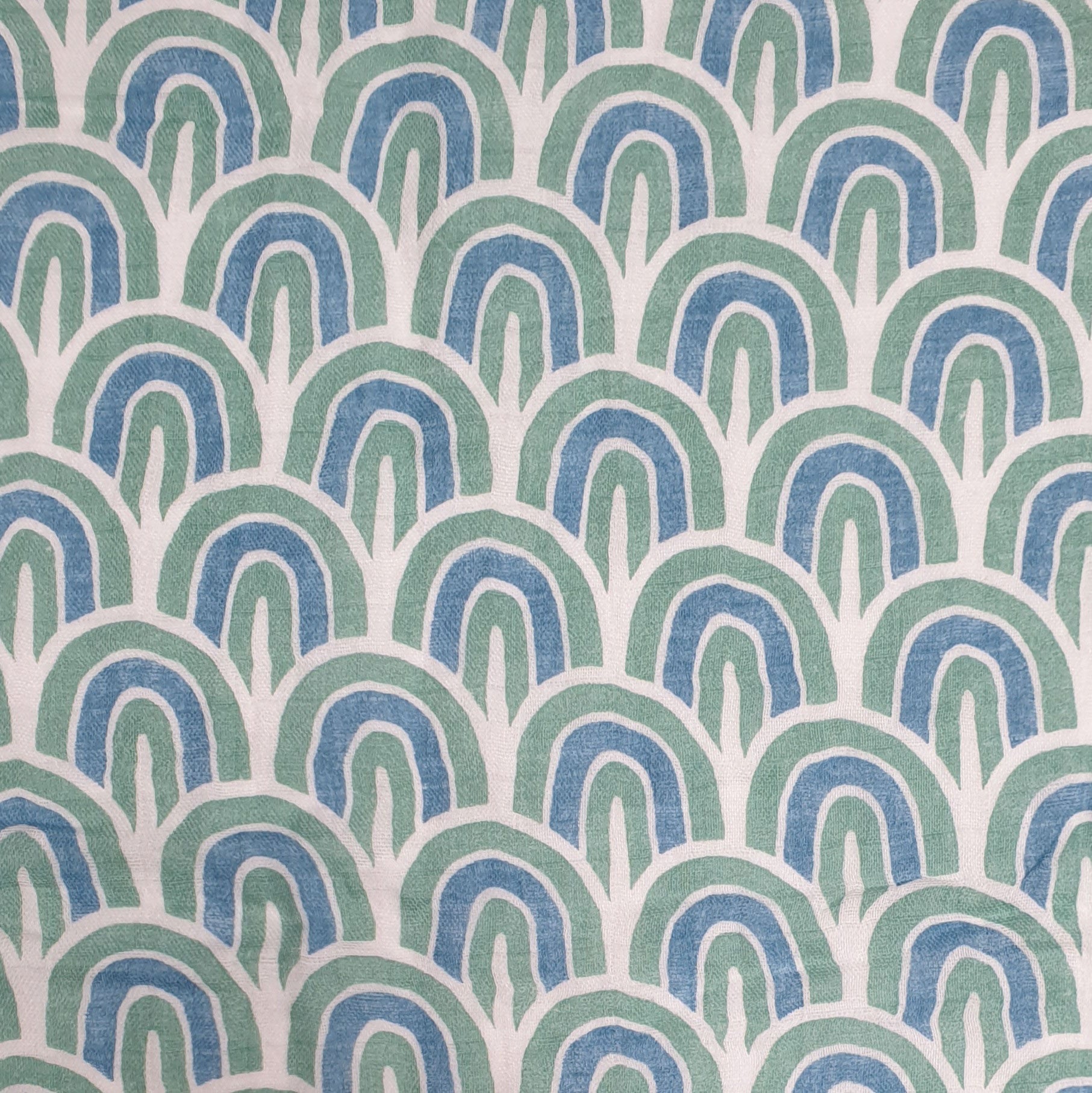 mousseline doek met groen blauwe regenbogen