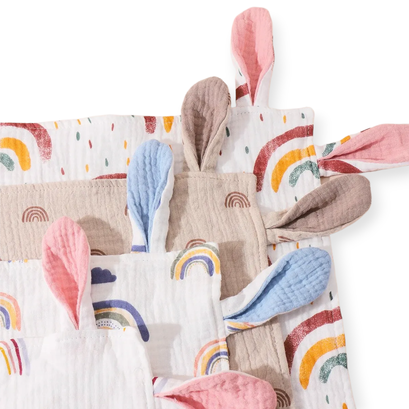 Knuffeldoekje met regenbogen detail