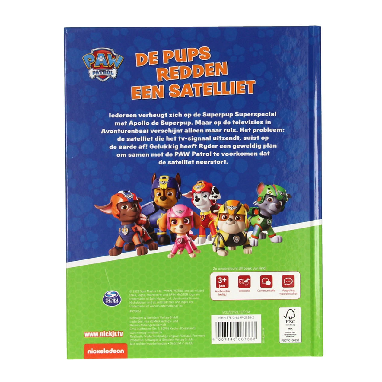 Voorleesboekje PAW Patrol "De Pups Redden een Satelliet"