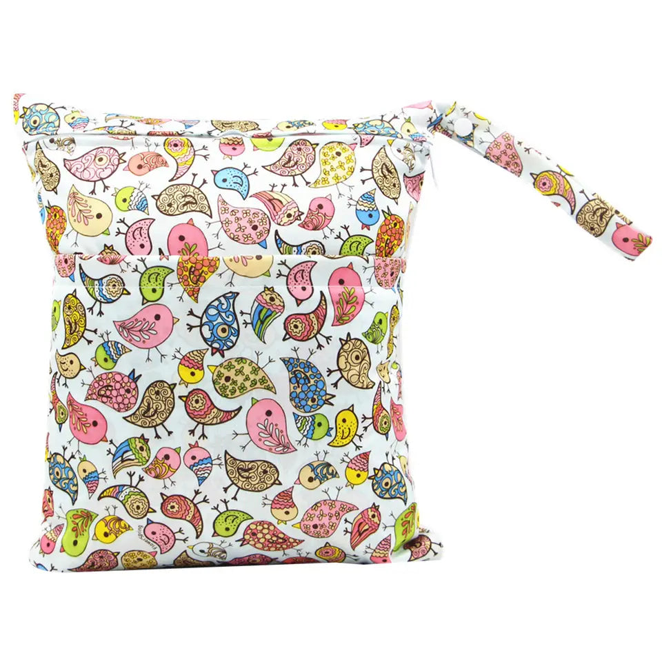 Wetbag / luiertas met paisley vogels