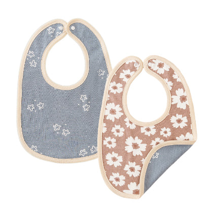 mousseline baby slab bloemen dubbelzijdig