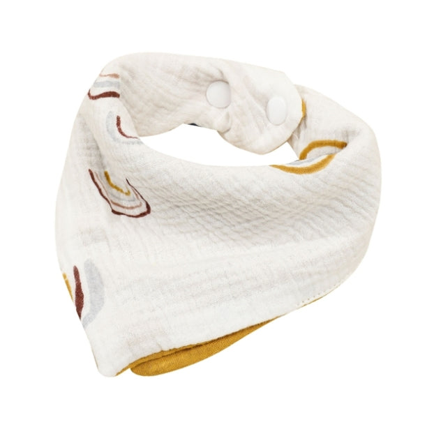 mousseline Hydrofiel Bandana Slabbetje gele regen bogen