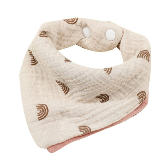 mousseline Hydrofiel Bandana Slabbetje bruine regen bogen