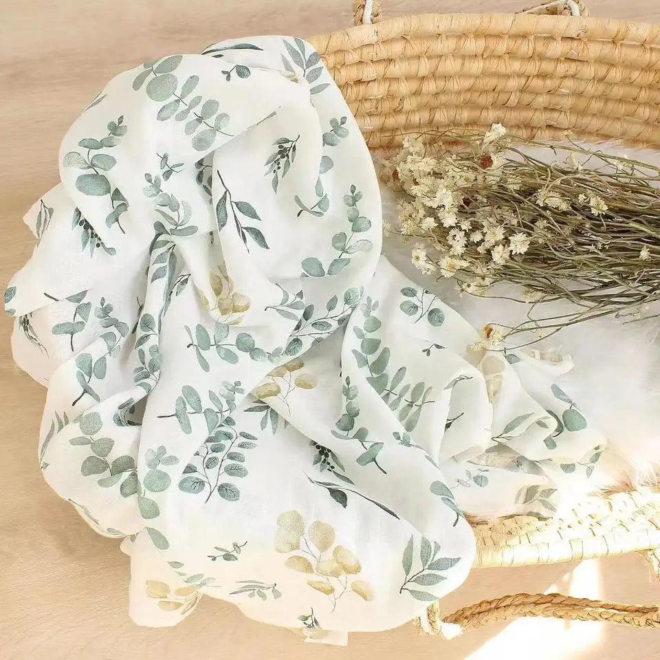 Mousseline Doek met blaadjes