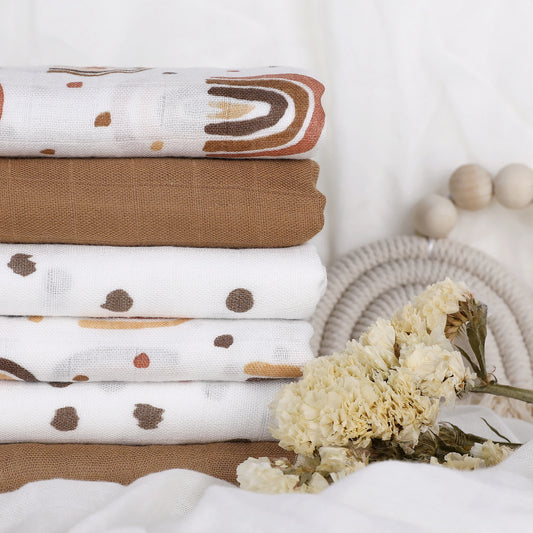 Mousseline Doek met BoHo Prints detail