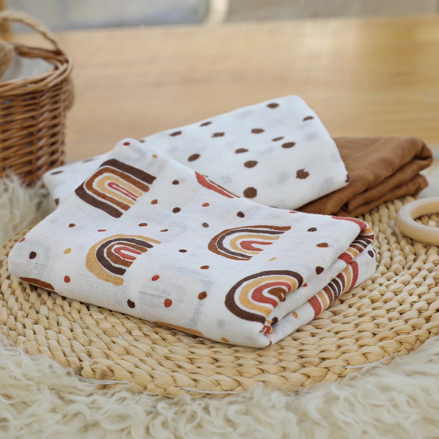 Mousseline Doek met BoHo Prints details