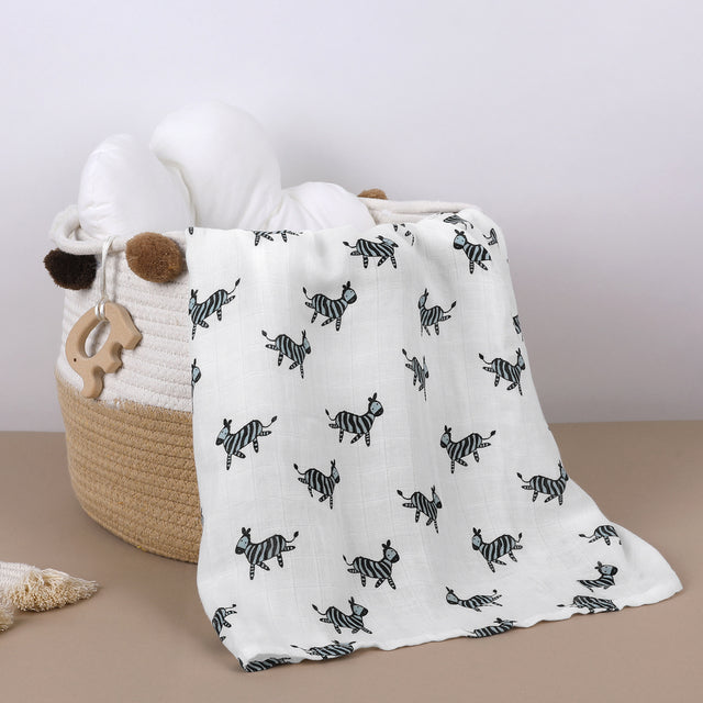 zebra print Mousseline Doek met BoHo Prints hydrofiel