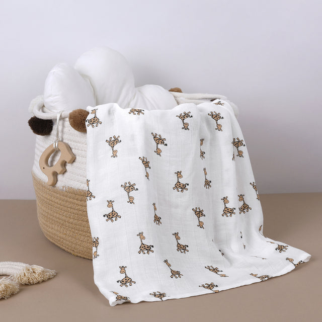 Mousseline Doek met BoHo Prints giraffe print
