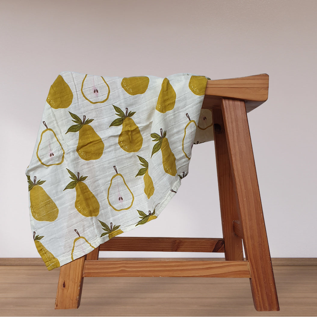 Hydrofiel doek met peren print