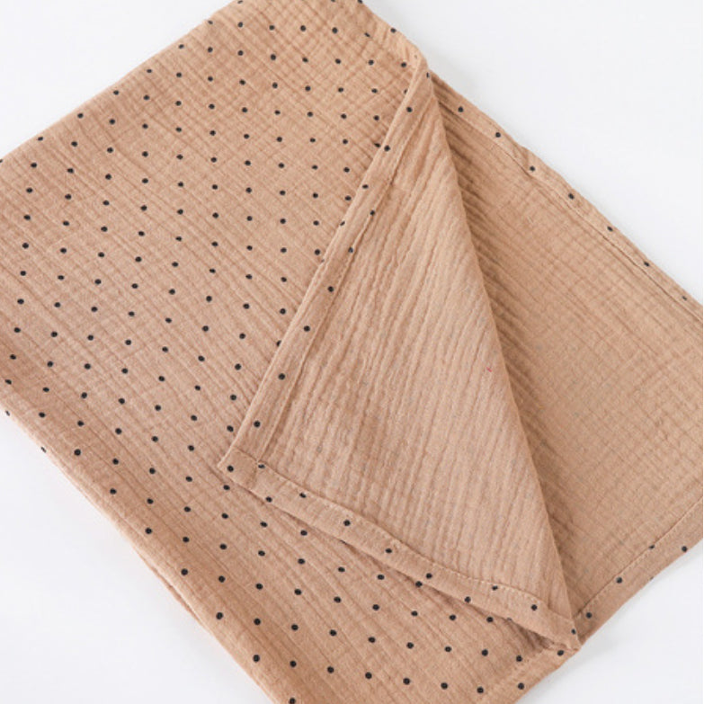 bamboe fiber Doek met Botanische Print met stippen