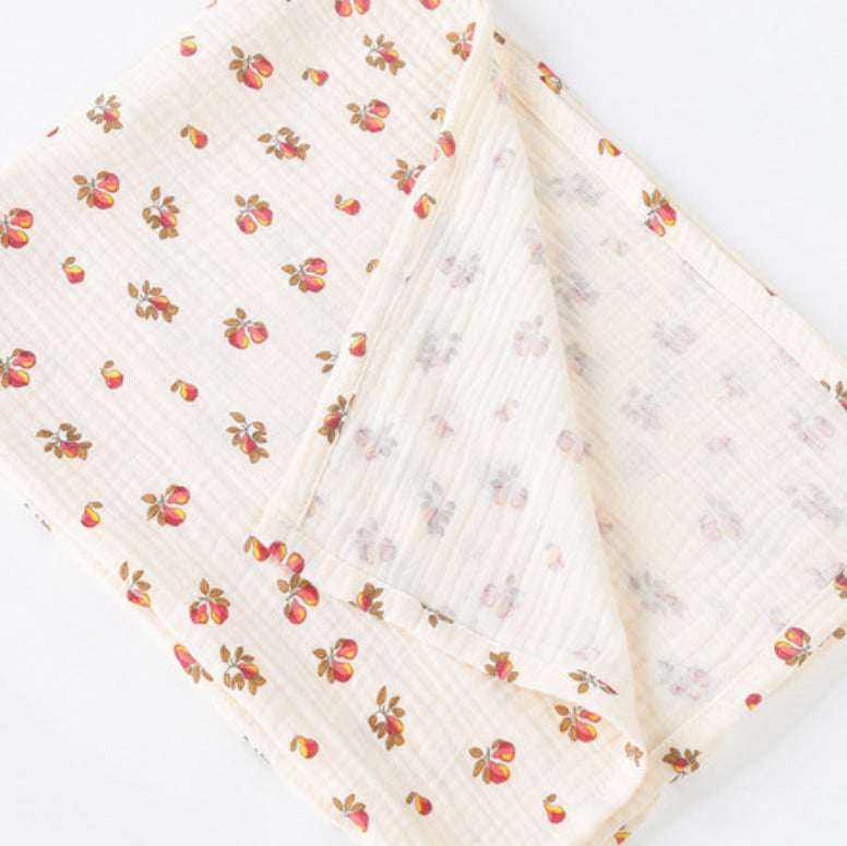 Doek met Botanische Print met rode peren print
