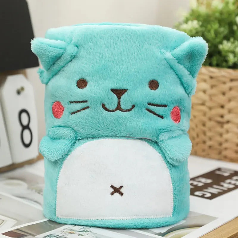 3D Dieren Fleece Deken blauwe kat
