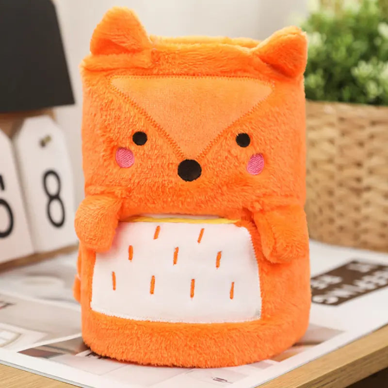 baby 3D Dieren Fleece Deken rode vos
