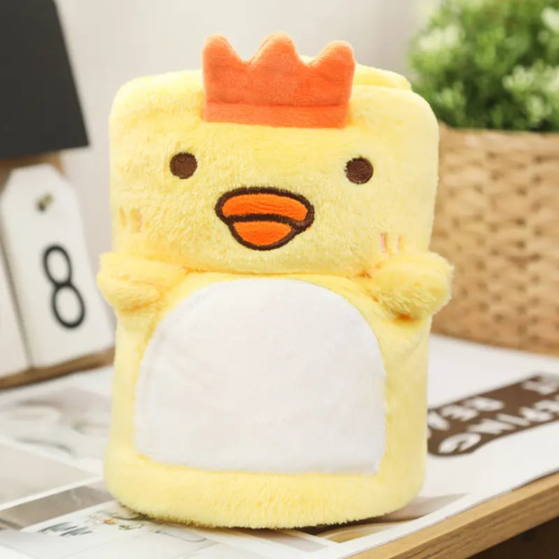 gele kuiken 3D Dieren Fleece Deken