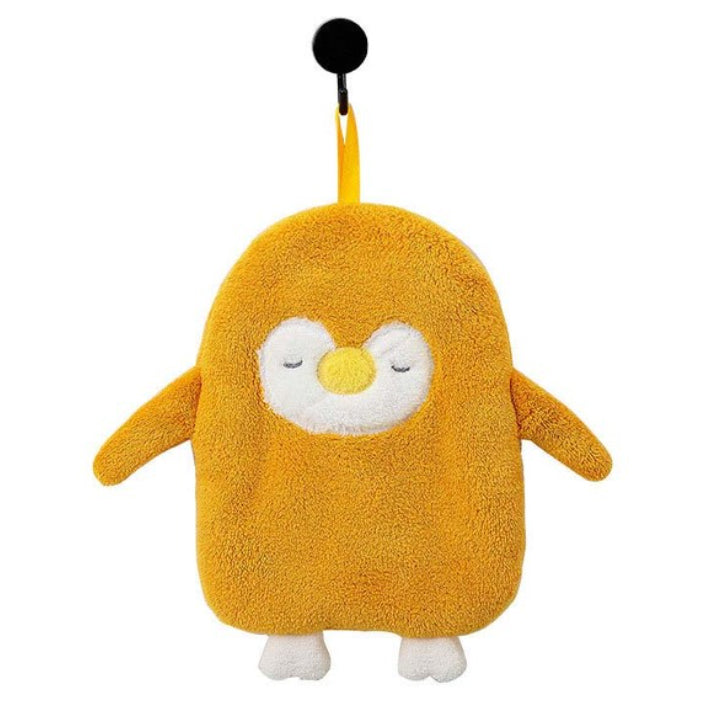 pinguïn handdoek in geel