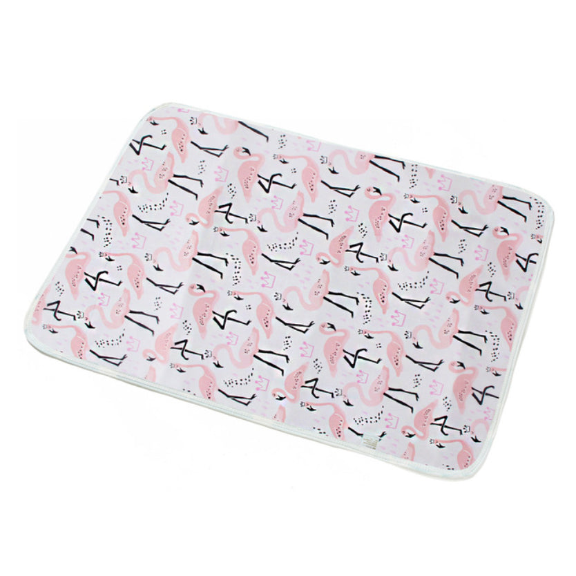 verschoon mat flamingo's wit