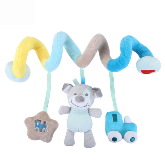 pluche mobiel met knuffel hangers blauw hond