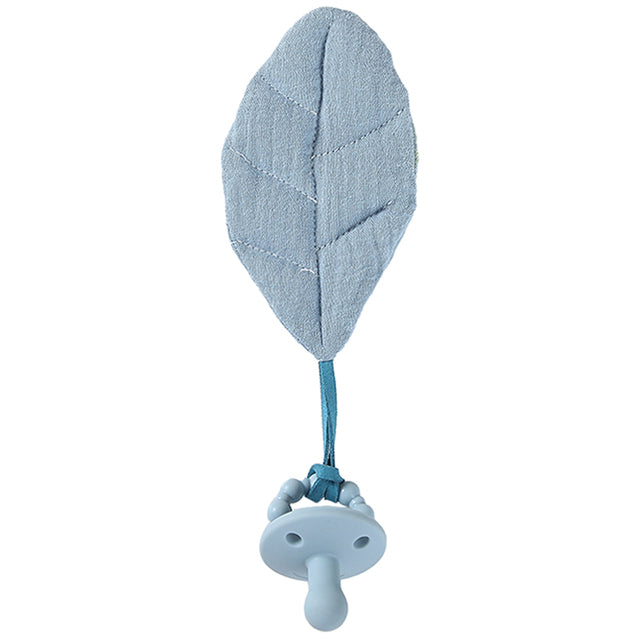 Speen met Speendoekje in bladvorm blauw