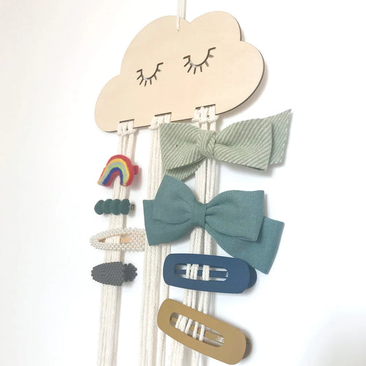 houten haar accessoires houder wolk