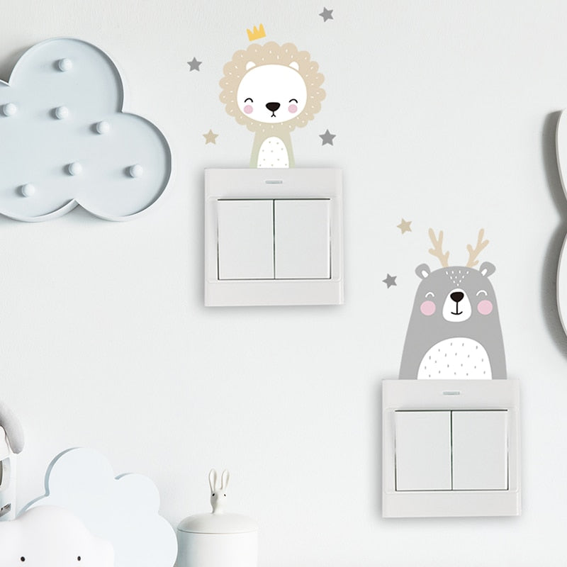 Kawaii Dierenstickers set van 6 stickers
