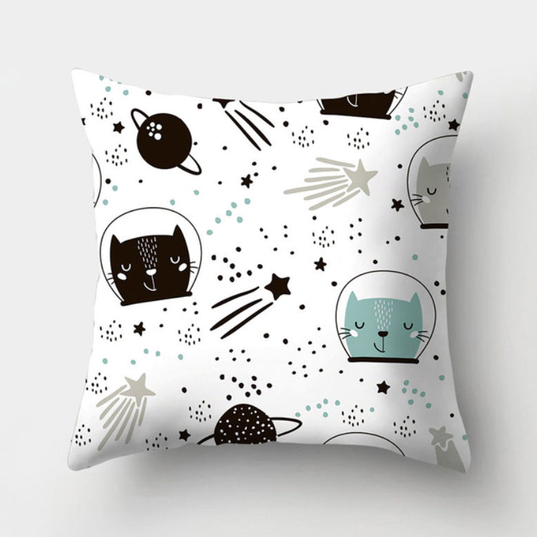 kussen hoes met astronaut kat