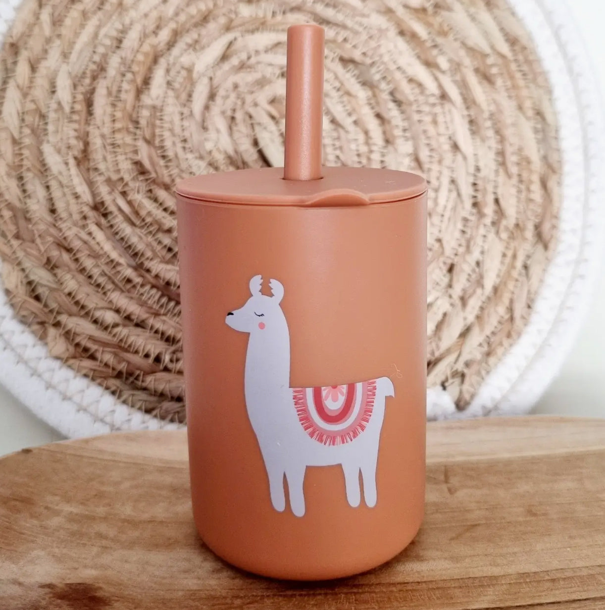 het leukste dier op aarde de lama print drink beker rietje siliconen beker