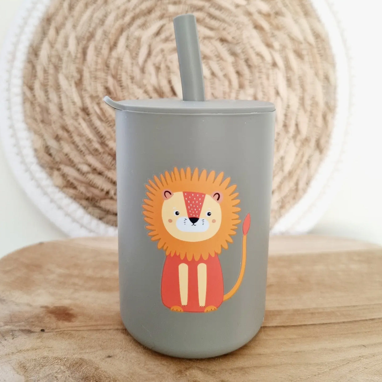 koning der dieren leeuw groen drinkbeker rietje