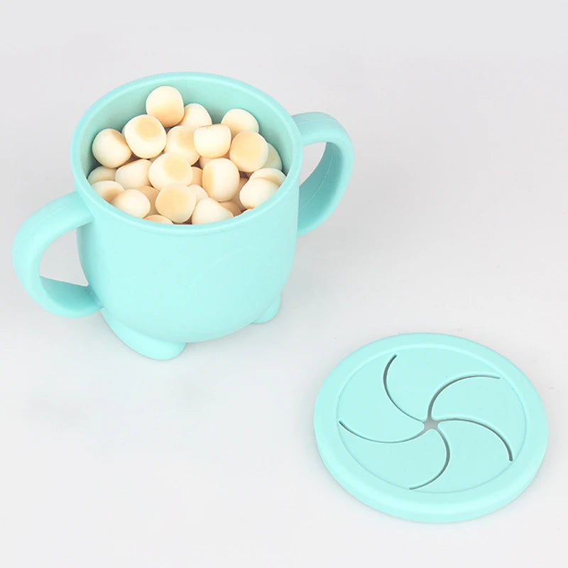 baby Siliconen Snackbeker met Deksel