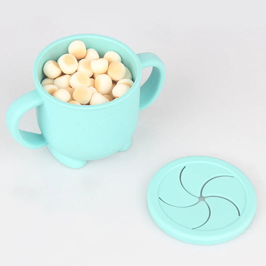 baby Siliconen Snackbeker met Deksel