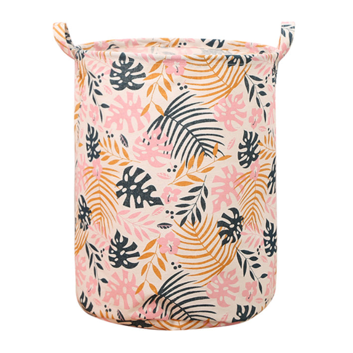 Ronde opbergmand met monstera blad