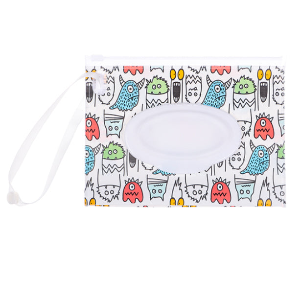 herbruikbare natte doekjes zak monster print