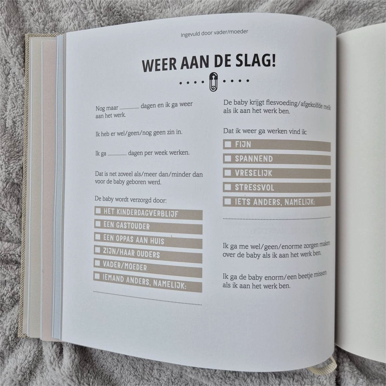 Invulboek 'Mijn Eerste Jaar' (Linnen Kaft)