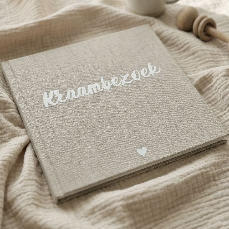 Invulboek 'Kraambezoek' (Linnen Kaft)