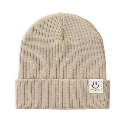 Gebreide Beanie Muts Beige