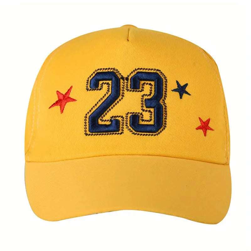 Baseball Cap met *23* applicatie in geel