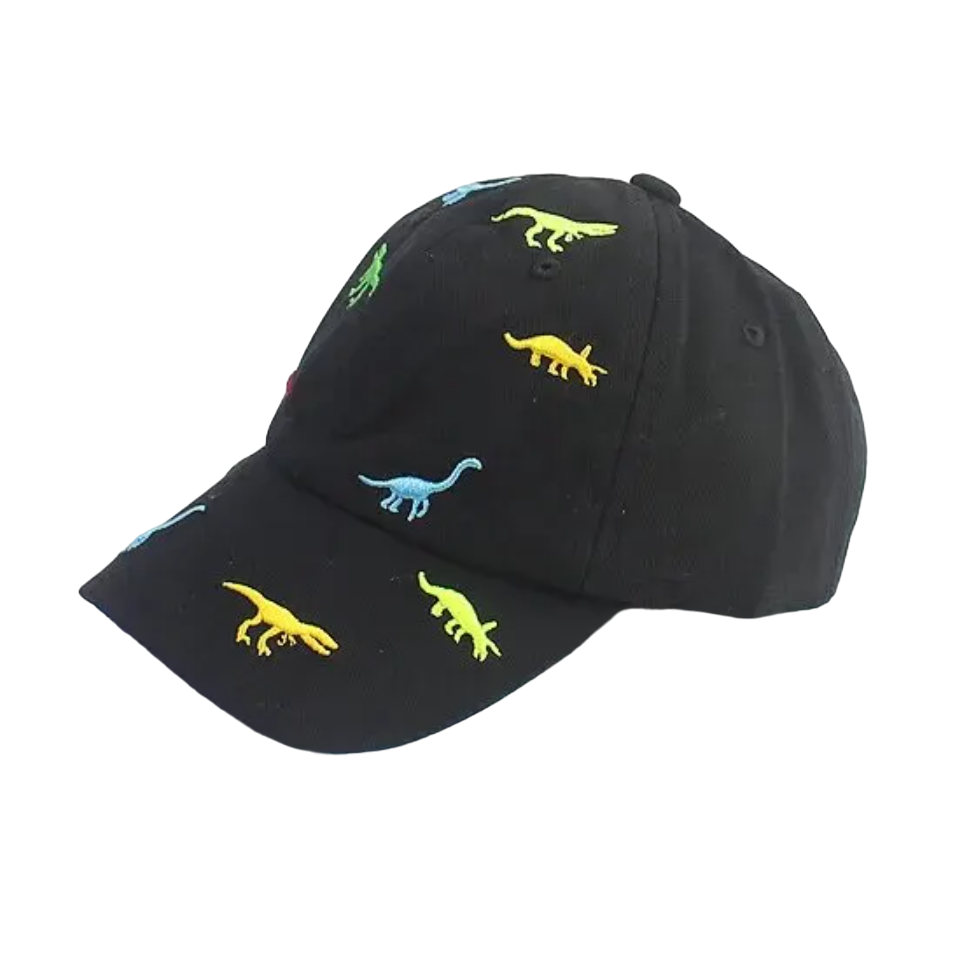 Baseball Cap 'Dinosaurus' zwart