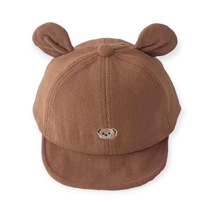 Corduroy Cap met Berenoren Bruin