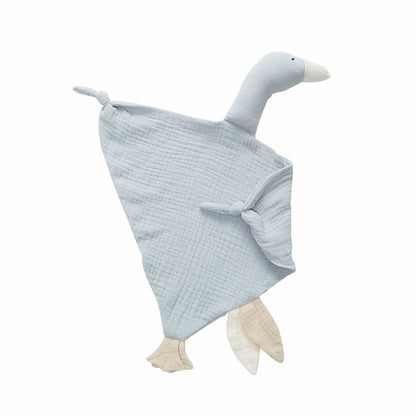 Grijs blauwe knuffeldoek gans