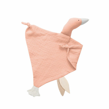 zalm-roze knuffeldoek gans