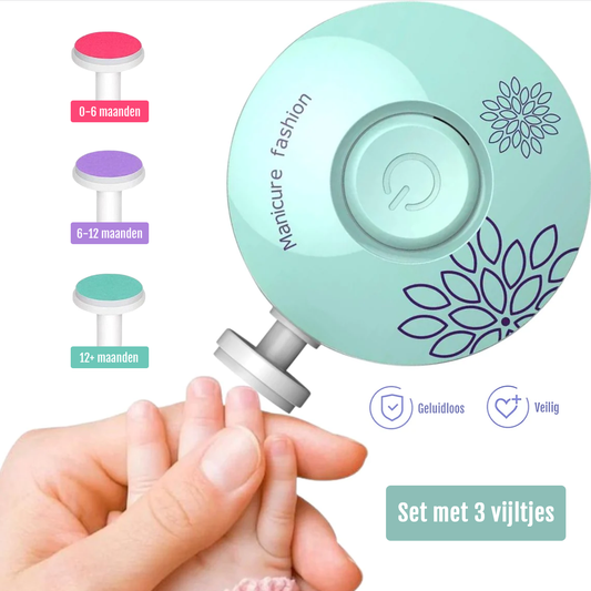 elektrische baby nagelvijl met 3 vijltjes