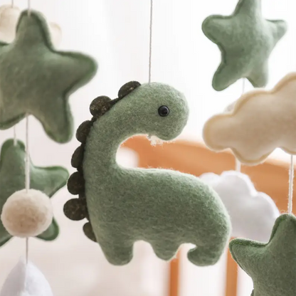 Dinosaurus Mobiel met Vilten Hangers