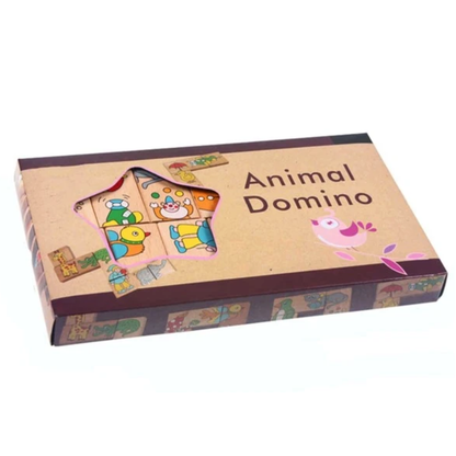 Houten Dieren Domino doos